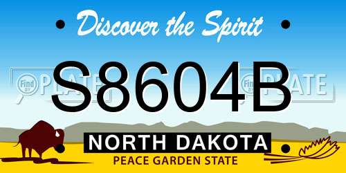 S8604B North Dakota License Plate
