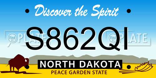 S862QI North Dakota License Plate