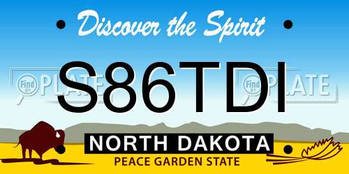 S86TDI North Dakota License Plate
