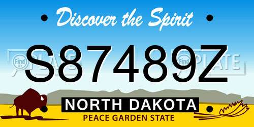 S87489Z North Dakota License Plate