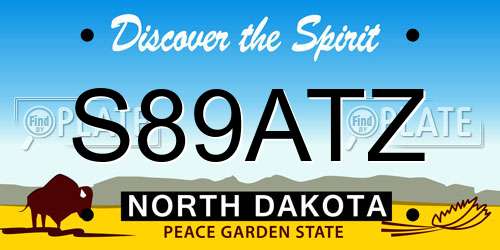 S89ATZ North Dakota License Plate