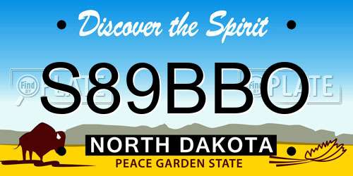 S89BBO North Dakota License Plate