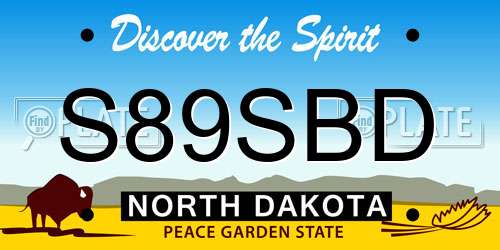 S89SBD North Dakota License Plate