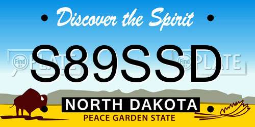 S89SSD North Dakota License Plate