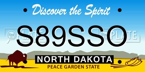 S89SSO North Dakota License Plate