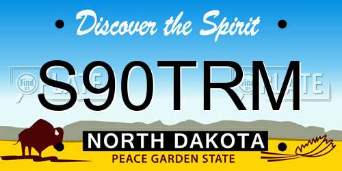S90TRM North Dakota License Plate