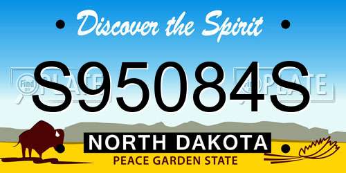 S95084S North Dakota License Plate