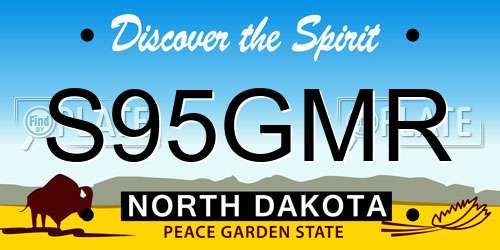 S95GMR North Dakota License Plate