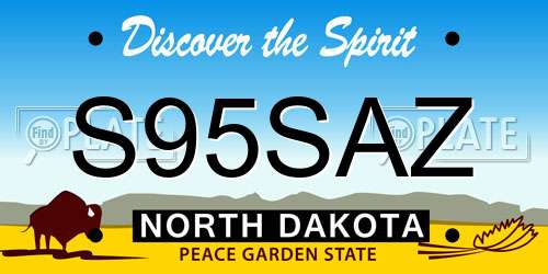 S95SAZ North Dakota License Plate