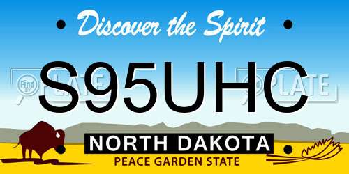 S95UHC North Dakota License Plate