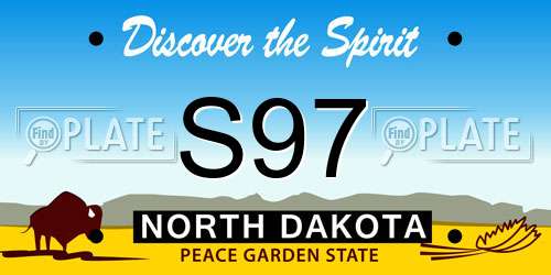 S97 North Dakota License Plate
