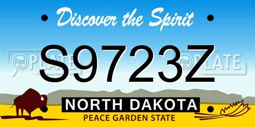S9723Z North Dakota License Plate