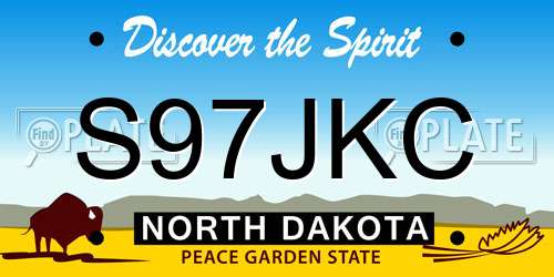 S97JKC North Dakota License Plate