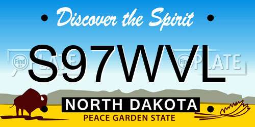 S97WVL North Dakota License Plate