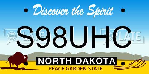S98UHC North Dakota License Plate