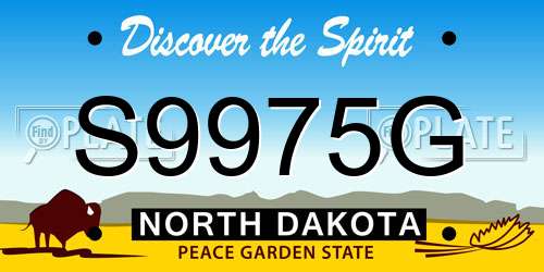 S9975G North Dakota License Plate