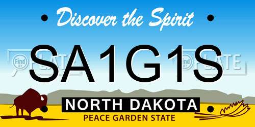 SA1G1S North Dakota License Plate