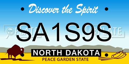 SA1S9S North Dakota License Plate