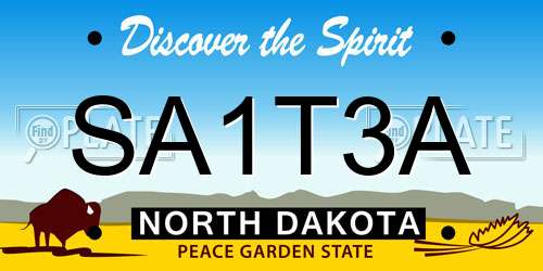 SA1T3A North Dakota License Plate
