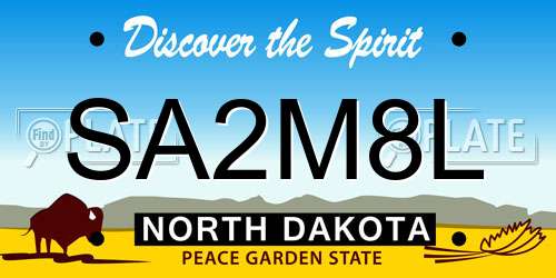 SA2M8L North Dakota License Plate