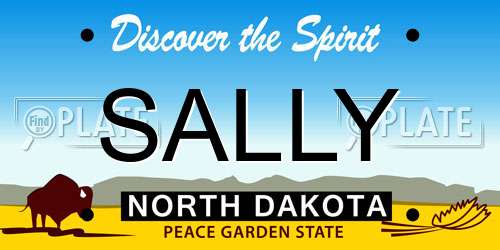 SALLY North Dakota License Plate