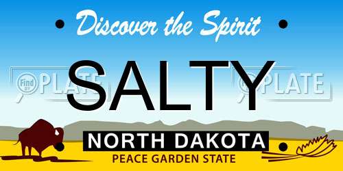 SALTY North Dakota License Plate