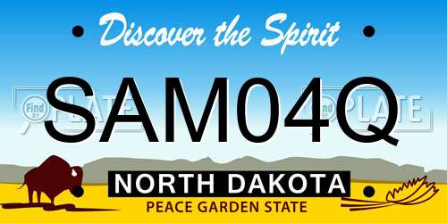 SAM04Q North Dakota License Plate