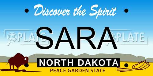 SARA North Dakota License Plate