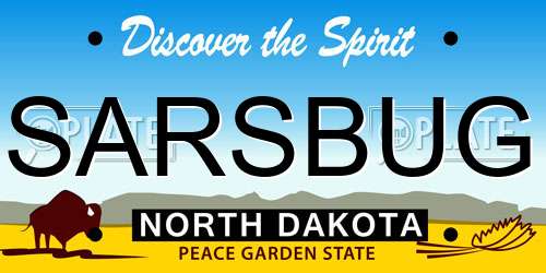 SARSBUG North Dakota License Plate