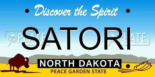SATORI North Dakota License Plate
