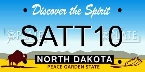 SATT10 North Dakota License Plate