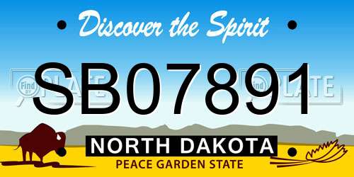 SB07891 North Dakota License Plate
