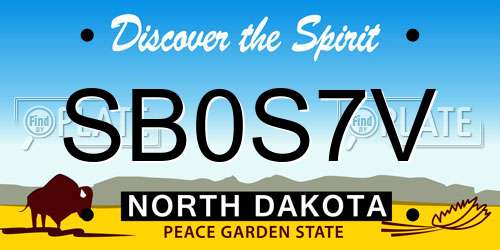 SB0S7V North Dakota License Plate