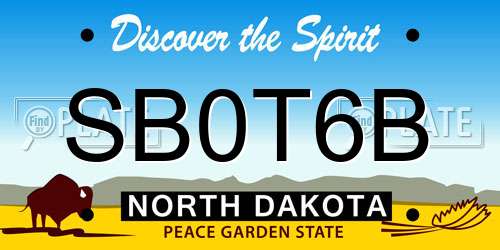 SB0T6B North Dakota License Plate