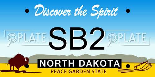 SB2 North Dakota License Plate