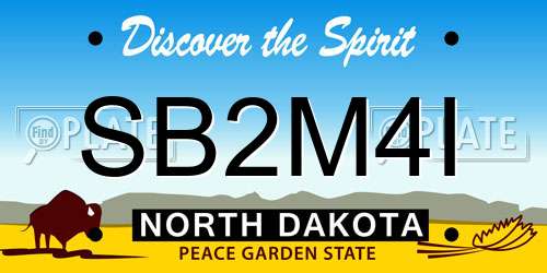 SB2M4I North Dakota License Plate