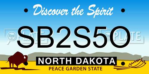 SB2S5O North Dakota License Plate