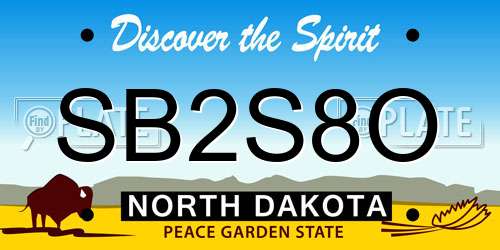 SB2S8O North Dakota License Plate