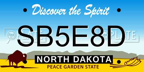SB5E8D North Dakota License Plate