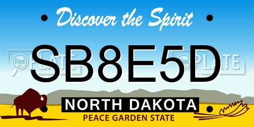 SB8E5D North Dakota License Plate