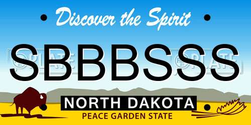 SBBBSSS North Dakota License Plate