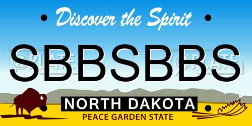 SBBSBBS North Dakota License Plate