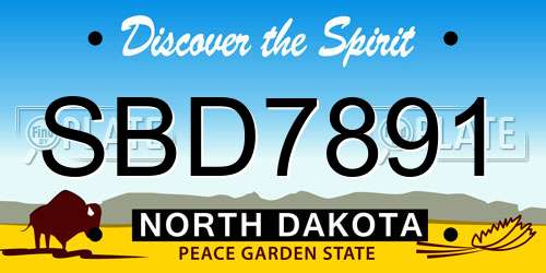 SBD7891 North Dakota License Plate
