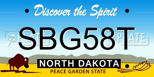 SBG58T North Dakota License Plate