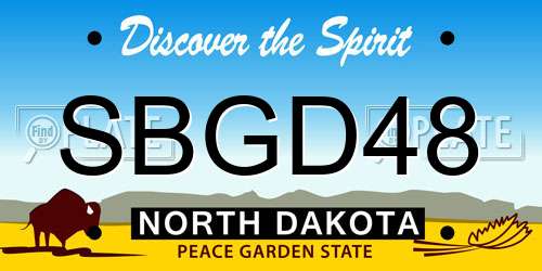 SBGD48 North Dakota License Plate