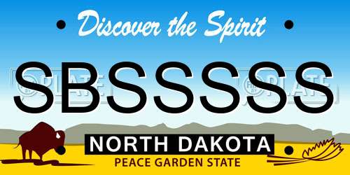 SBSSSSS North Dakota License Plate
