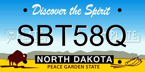 SBT58Q North Dakota License Plate
