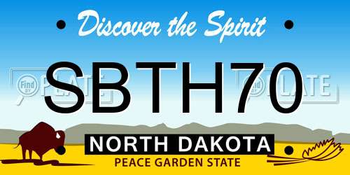 SBTH70 North Dakota License Plate
