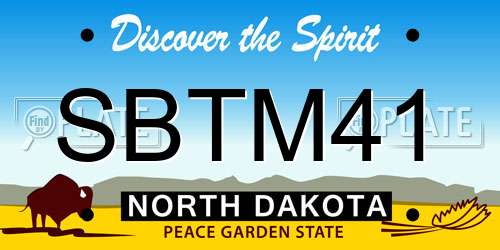 SBTM41 North Dakota License Plate