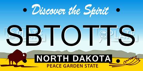 SBTOTTS North Dakota License Plate
